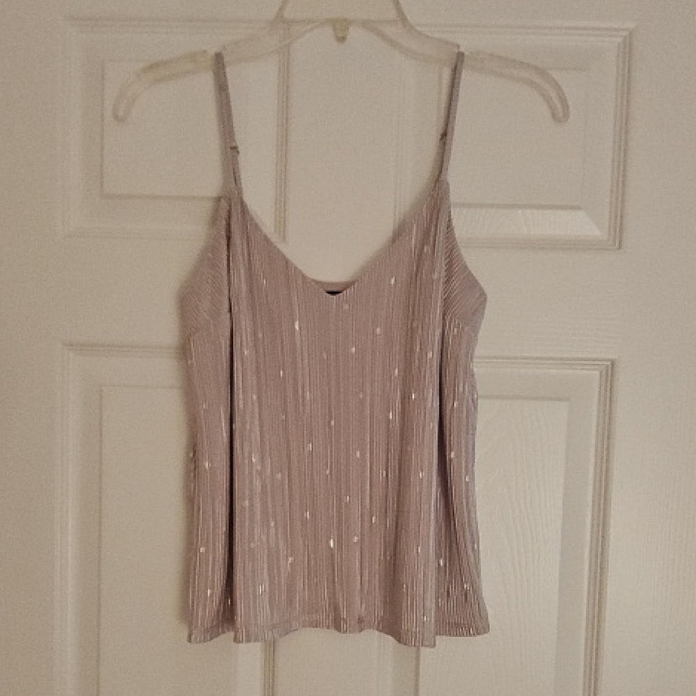 Express Beige And Gold Camisole Top